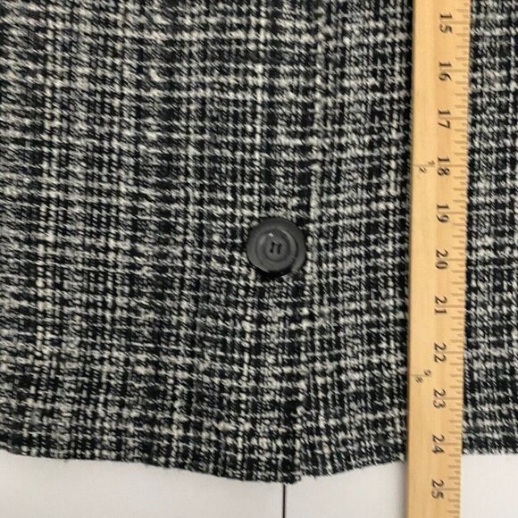 Chicos Design Tweed Jacket Womens 0 US 4 / Small Black White Three-Button - Picture 8 of 8